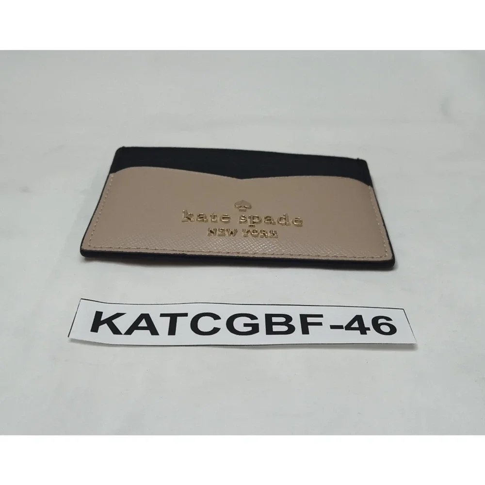 Kate Spade New York Beige Leather Credit Card Wallet